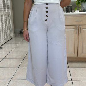 Topshop Lavender High-Waisted Culotte Pants - Size US 2